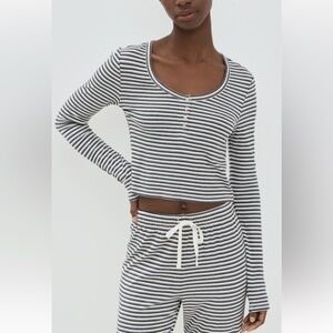 Z Supply Constance Stripe Long Sleeve Top and pants set S
